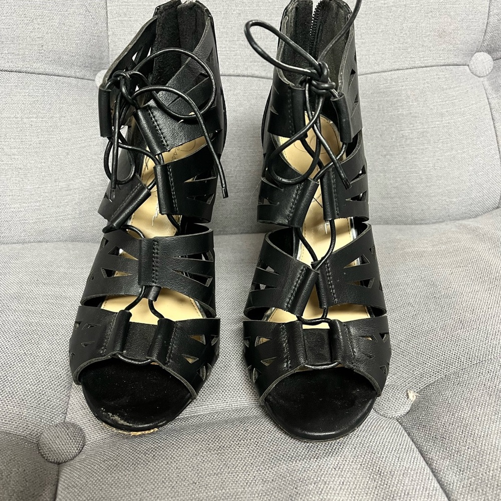 Jessica Simpson Elegant Black Lace-Up Women's Shoes